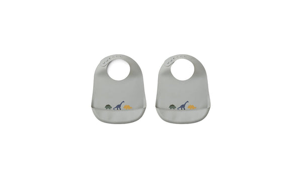 Children's Bib - Pack of 2 Tilda - Dino Dove Blue Mix