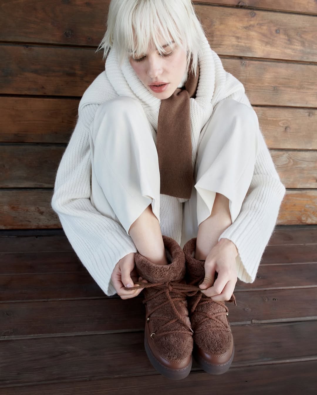 Boots Curly - Brown