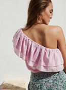 TOP ASYMETRIQUE ROSE TIMEO PETITE MENDIGOTE