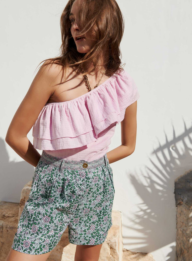 TOP ASYMETRIQUE ROSE TIMEO PETITE MENDIGOTE
