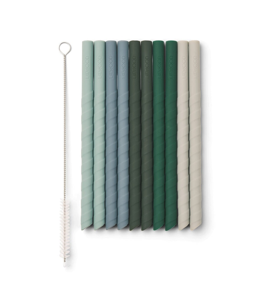 Pack of 10 Timoti Straws - Multi-Green Mix