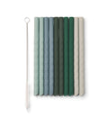 Pack of 10 Timoti Straws - Multi-Green Mix