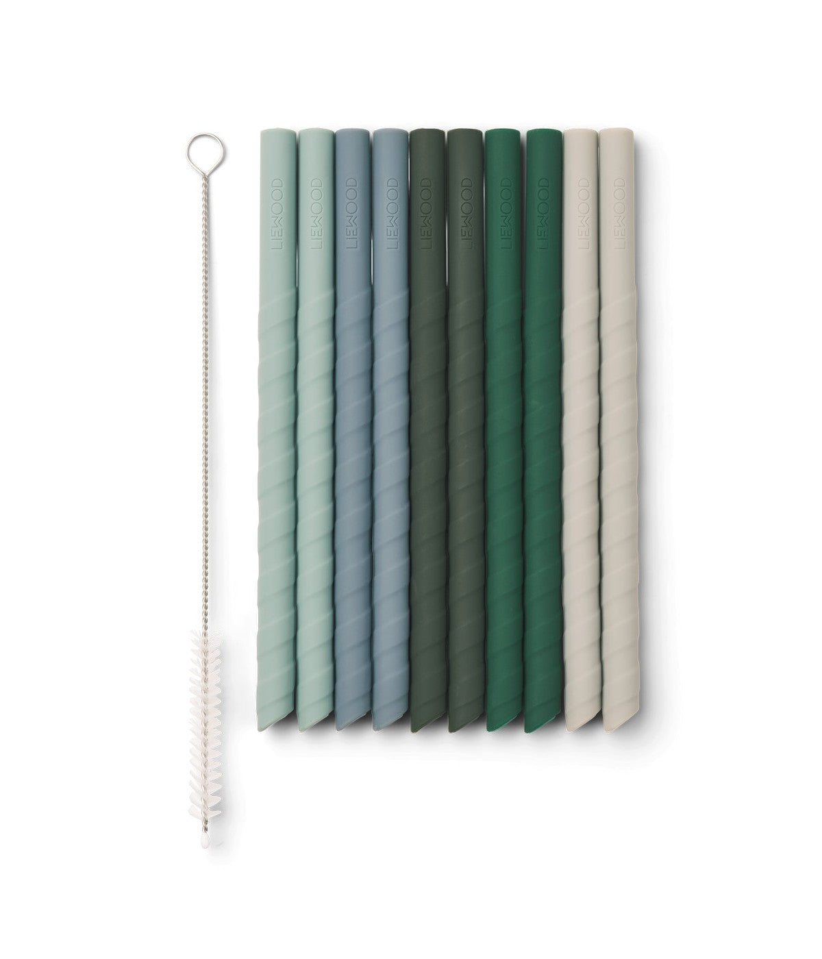 Pack of 10 Timoti Straws - Multi-Green Mix