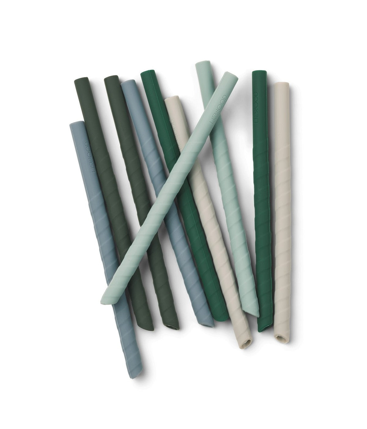 Pack of 10 Timoti Straws - Multi-Green Mix