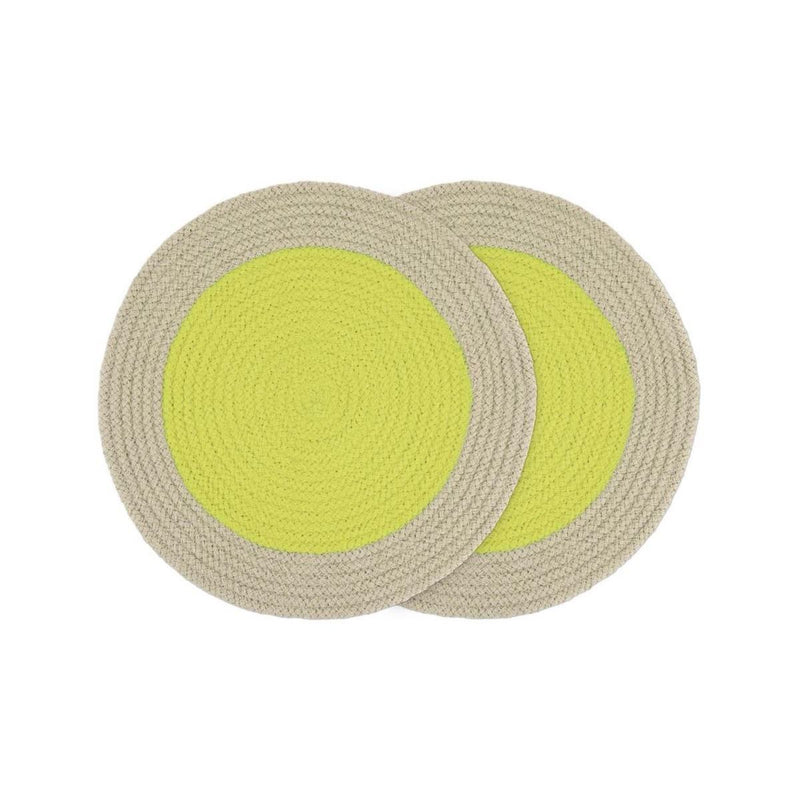 Lot De 2 Sets De Table En Coton - Citron