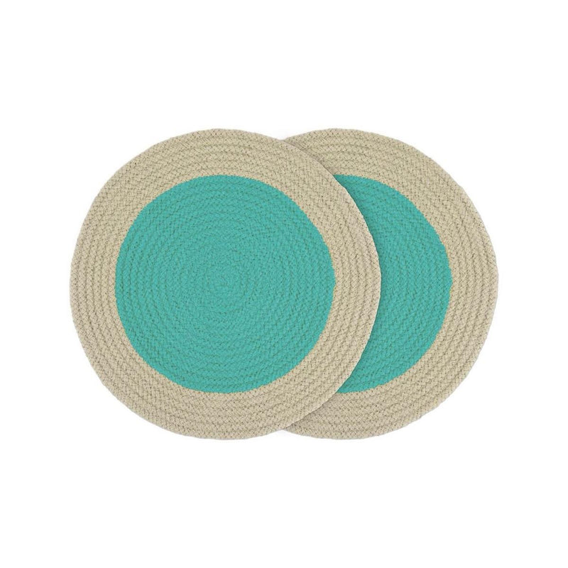 Set Of 2 Cotton Placemats - Menthe