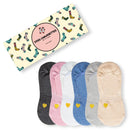 Lot De 6 Socquettes Invisibles Petit Coeur Doré