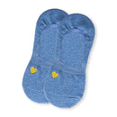 Lot De 6 Socquettes Invisibles Petit Coeur Doré