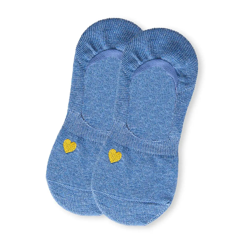 Lot De 6 Socquettes Invisibles Petit Coeur Doré