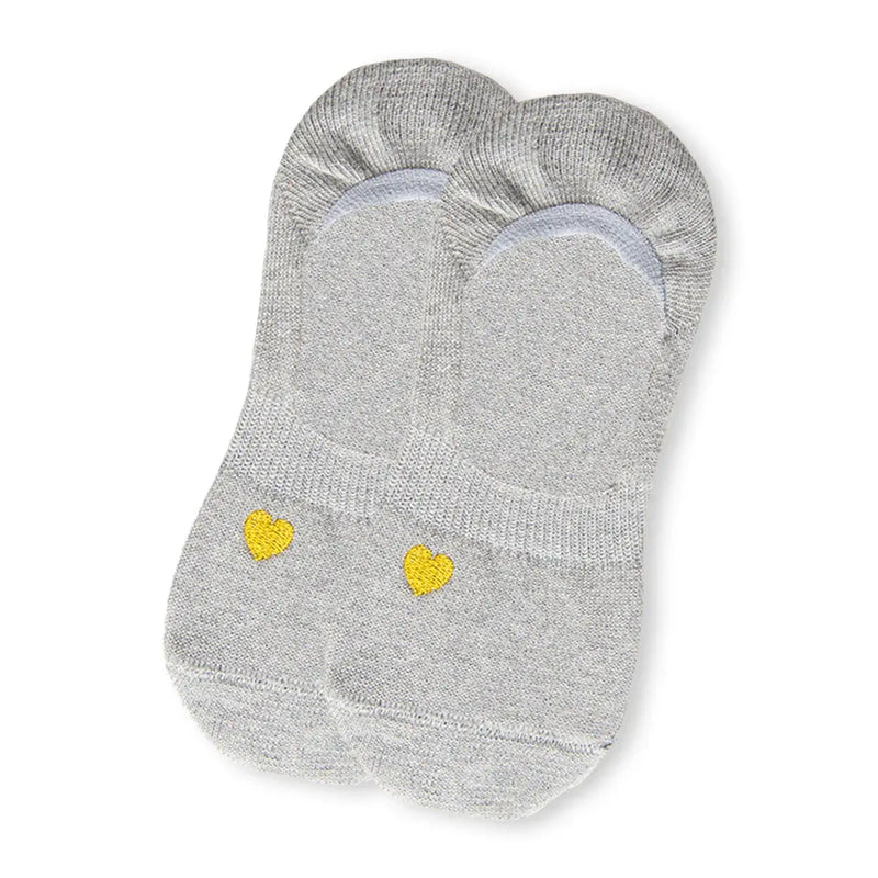Lot De 6 Socquettes Invisibles Petit Coeur Doré
