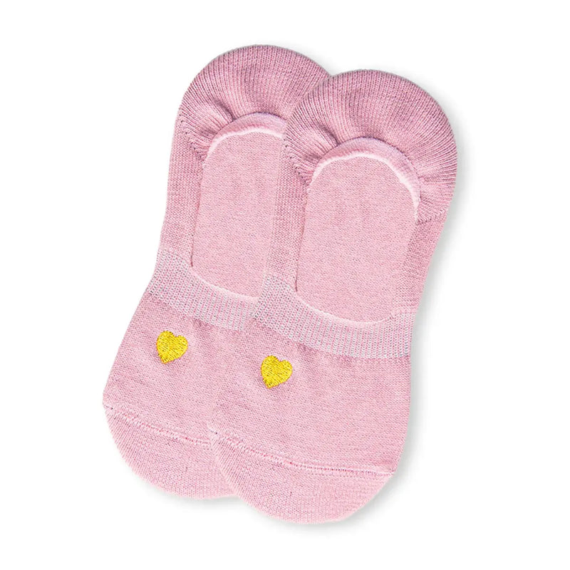 Lot De 6 Socquettes Invisibles Petit Coeur Doré