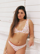 Top From swimsuit Tofino - Flowers And Terracotta