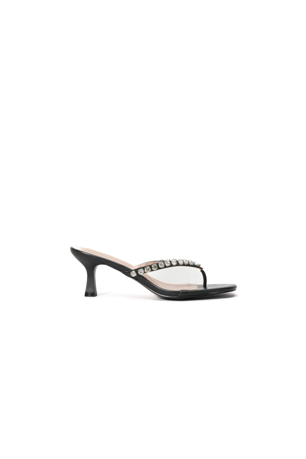 Tongs Strass Stella - Noir