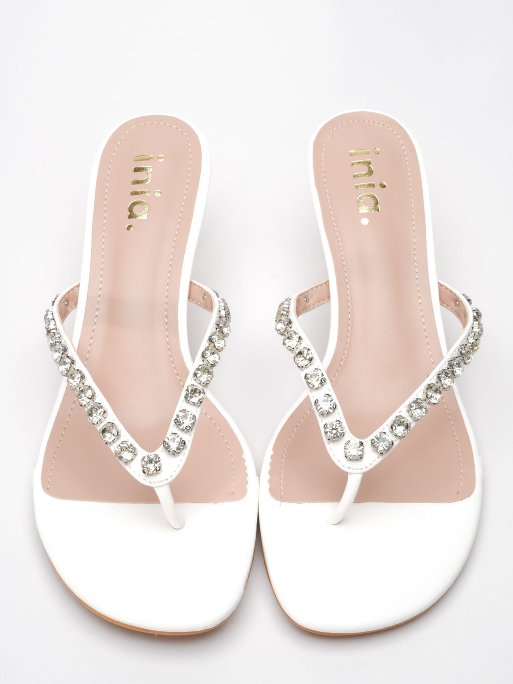 Tongs Strass Stella - Blanc