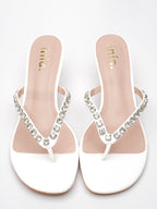 Tongs Strass Stella - Blanc