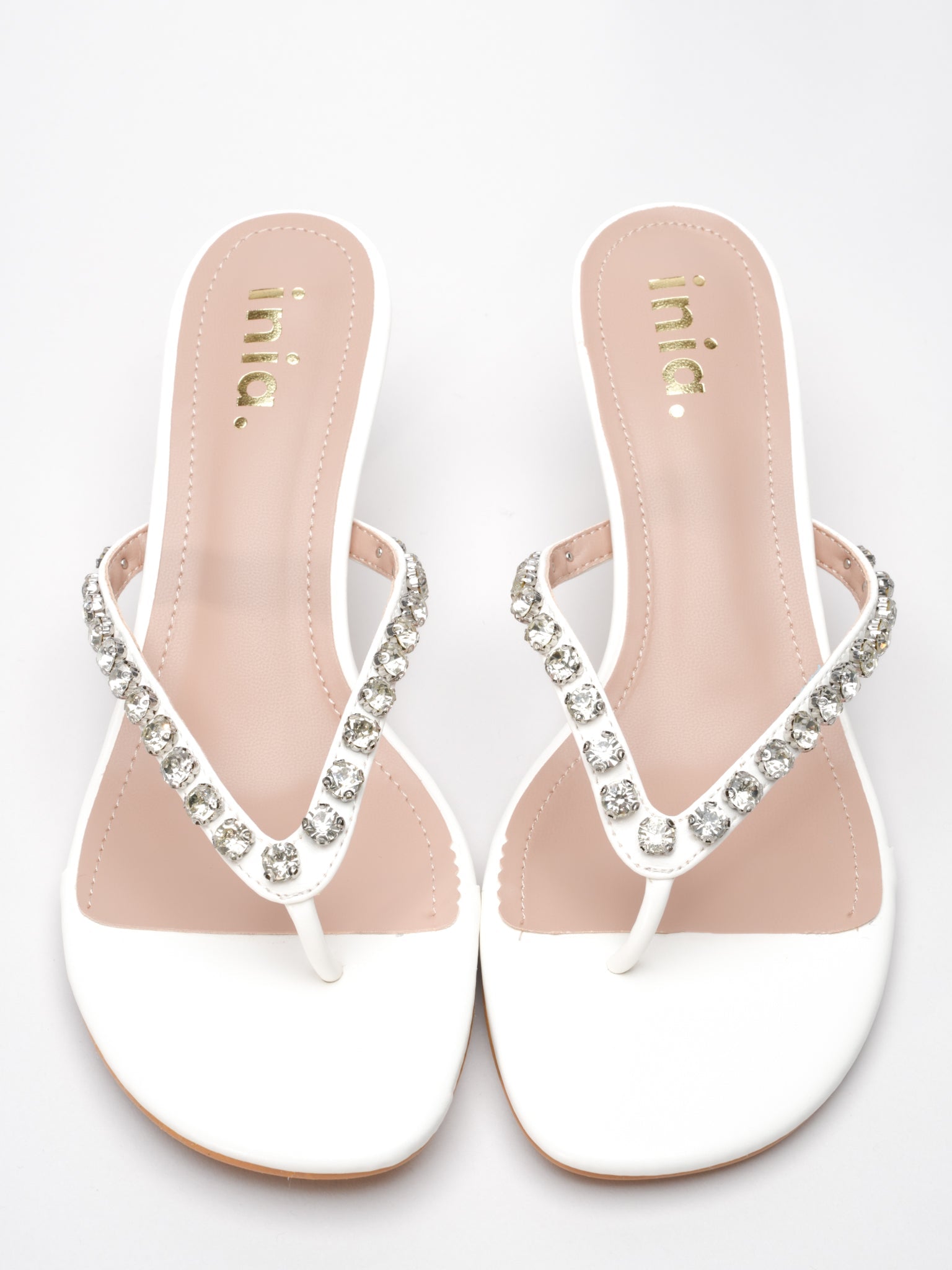 Tongs Strass Stella - Blanc
