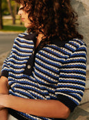 Top de punto Millie - Azul marino