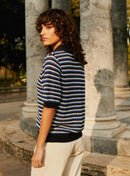 Top de punto Millie - Azul marino