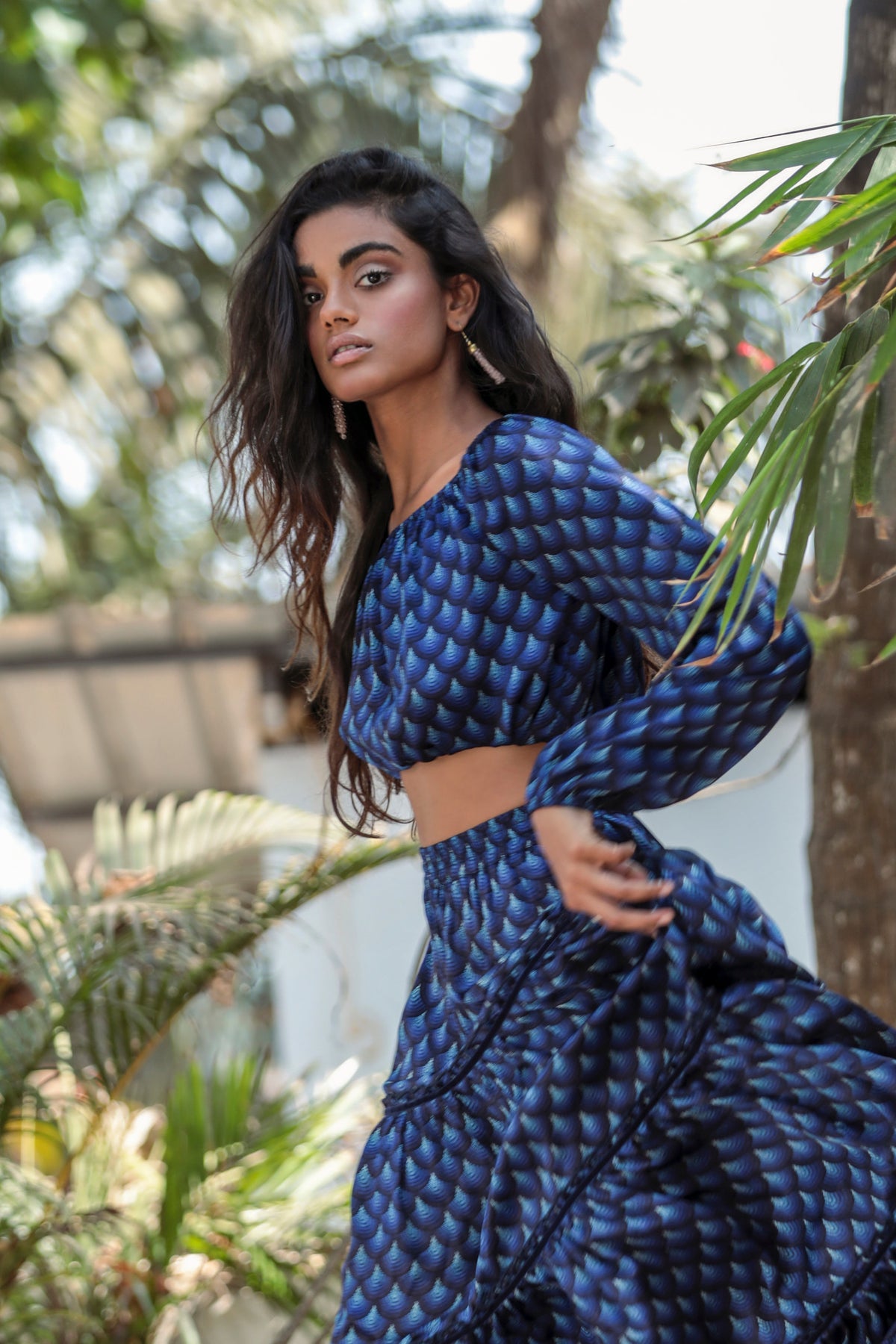 Crop Top Joana - Peacock Silk