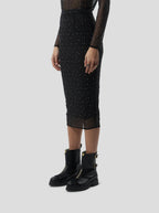 Falda Fox In Fragmented Black Soft Mesh