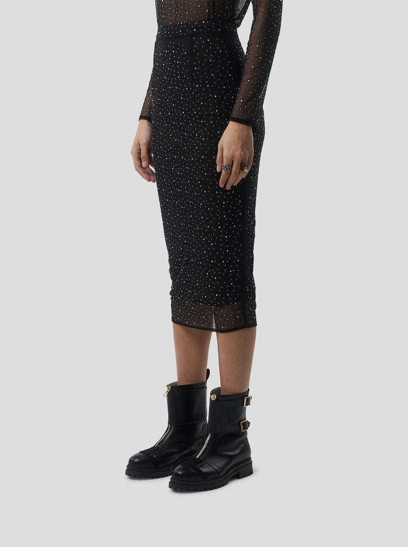 Jupe Fox In Fragmented Black Soft Mesh