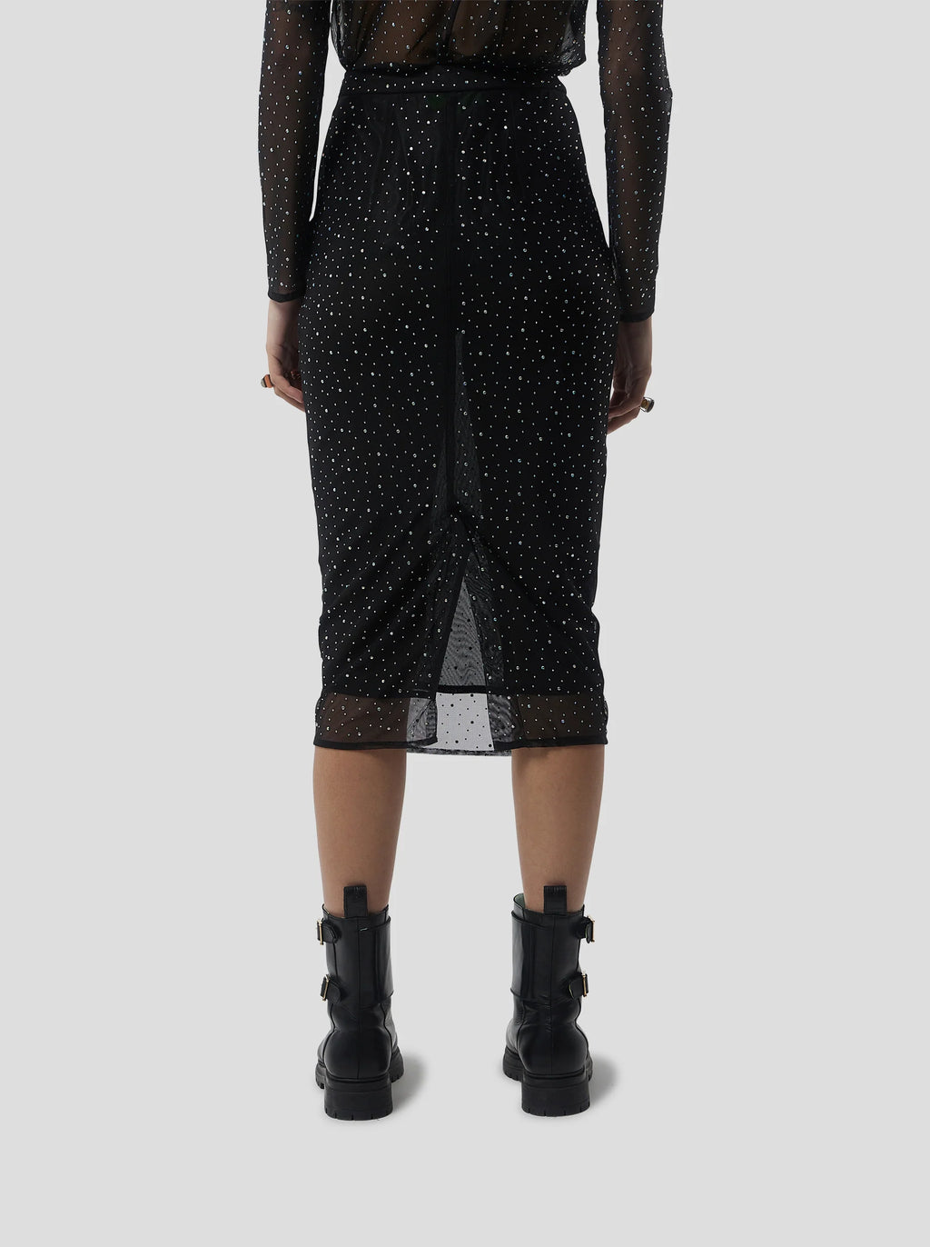 Falda Fox In Fragmented Black Soft Mesh