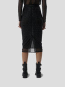 Jupe Fox In Fragmented Black Soft Mesh
