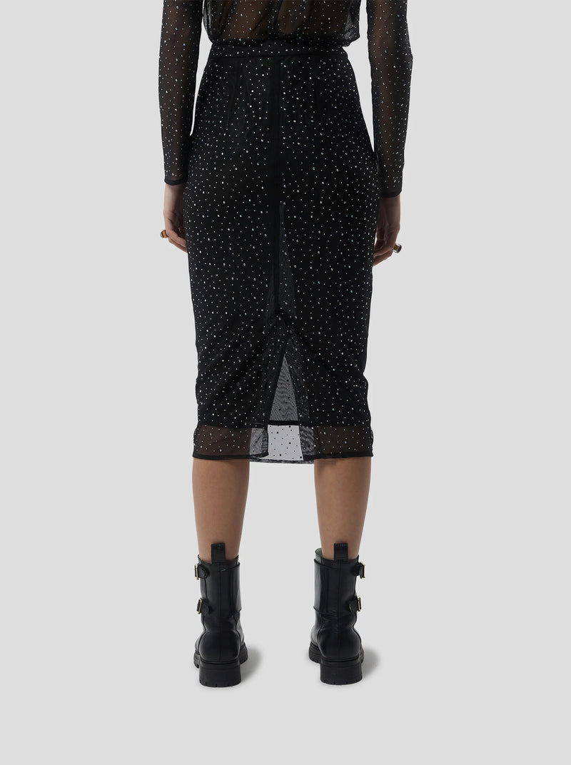 Jupe Fox In Fragmented Black Soft Mesh