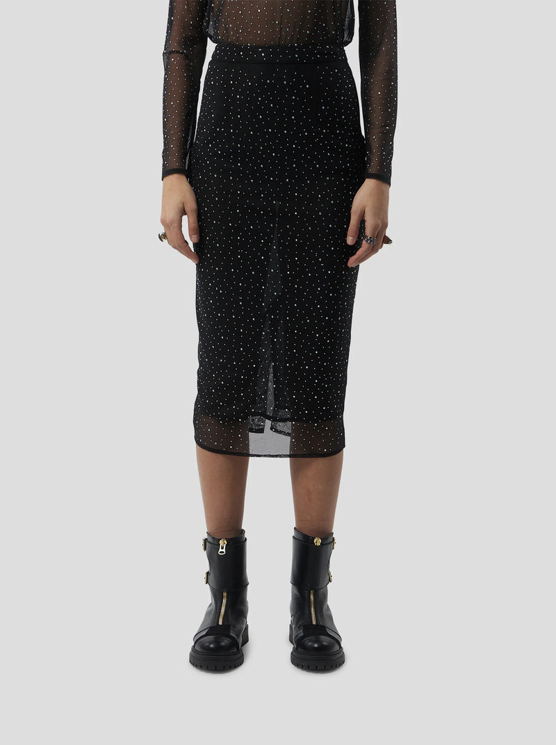 Jupe Fox In Fragmented Black Soft Mesh