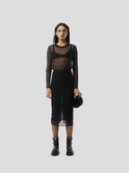 Falda Fox In Fragmented Black Soft Mesh