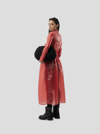 Cleo Skirt in Coral NeoShell Technical Voile