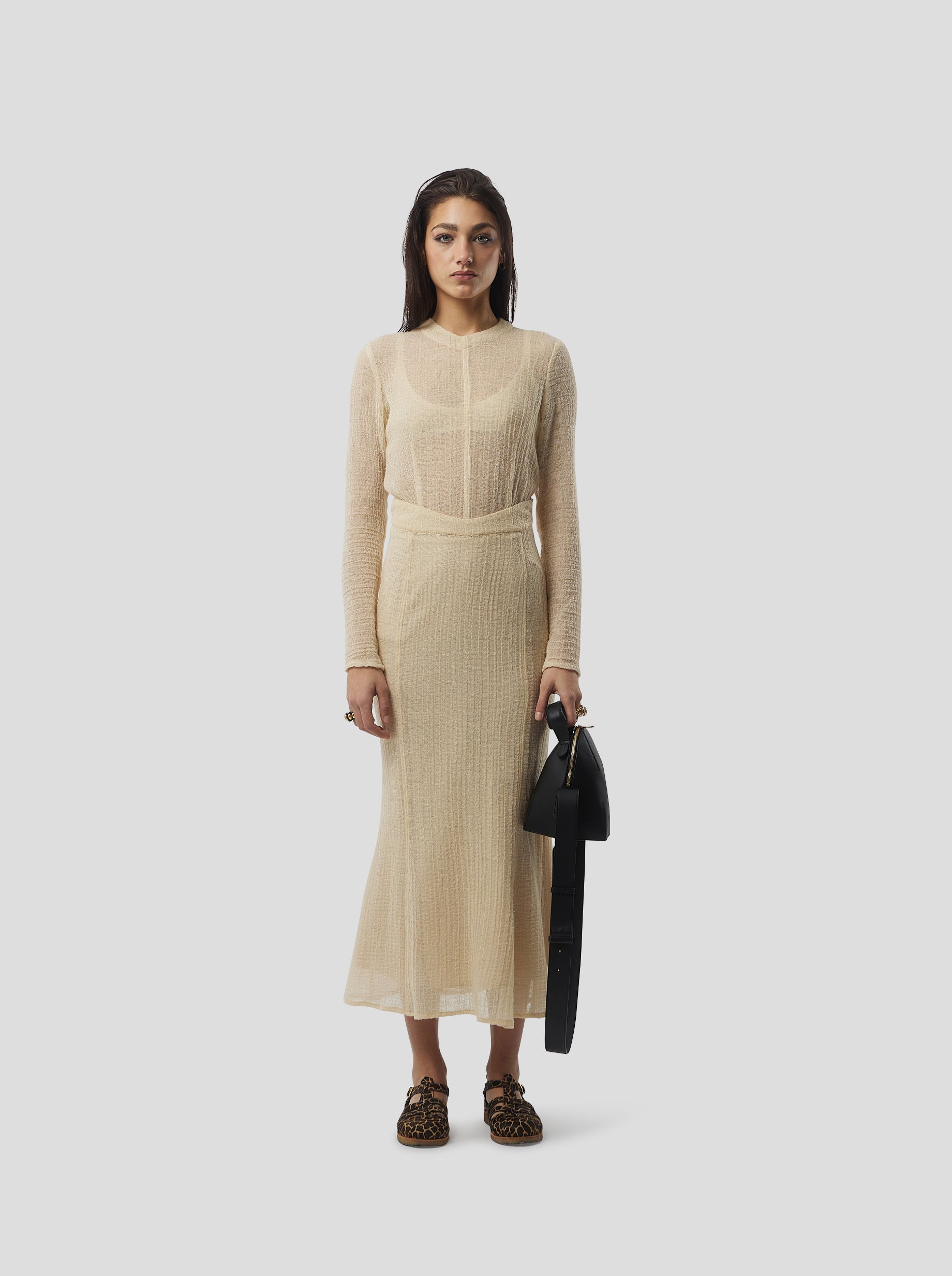 Nas Skirt in Sand Salted Voile