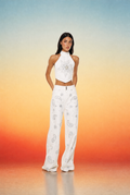 Lara Jeans - White Paisley