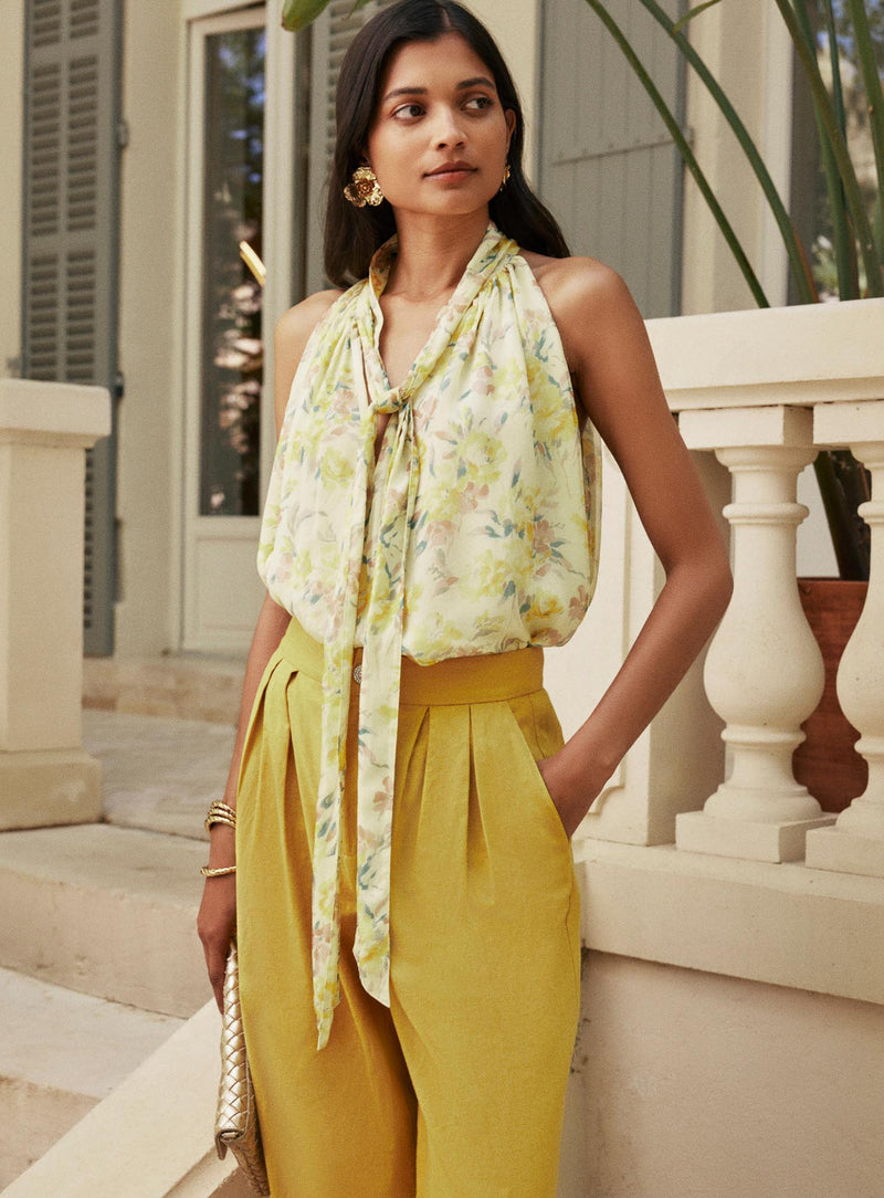 Top de seda Marie - Flor