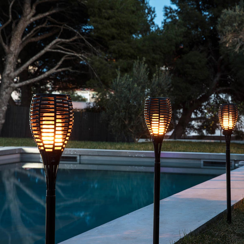 MAITY SUN warm white LED flame effect solar torch H80cm - REDDECO.com