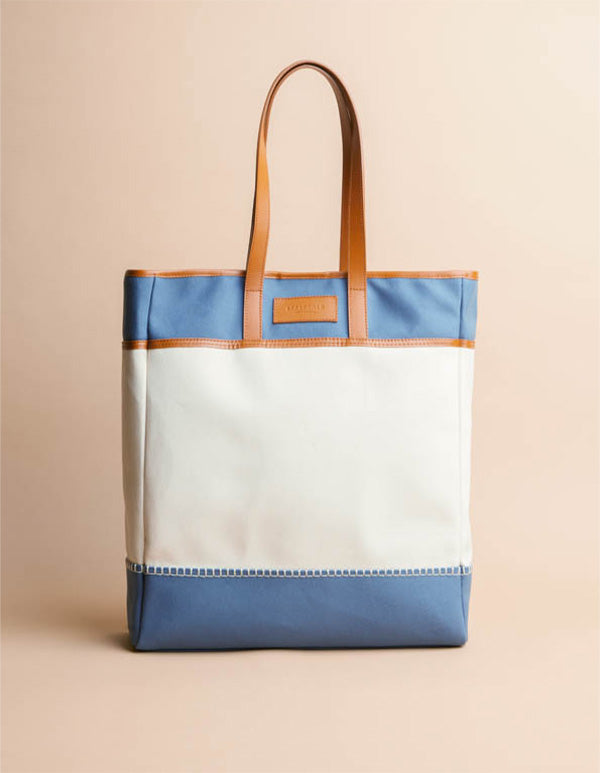 Sac A Main Le Tote Bag By Escadrille - Blue - Woman