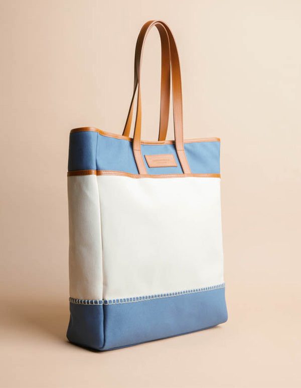 Sac A Main Le Tote Bag By Escadrille - Bleu - Femme