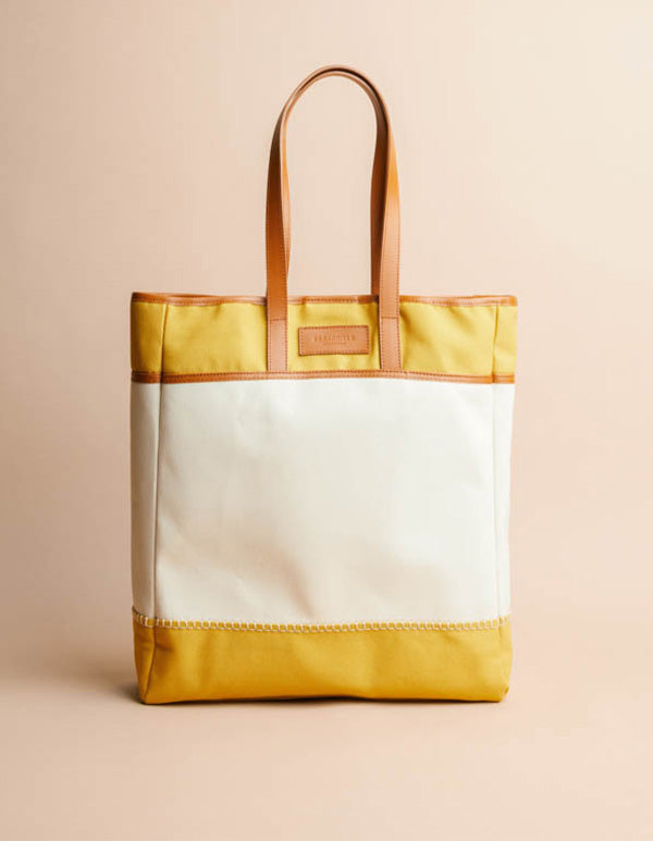 Sac A Main Le Tote Bag By Escadrille - Jaune - Femme