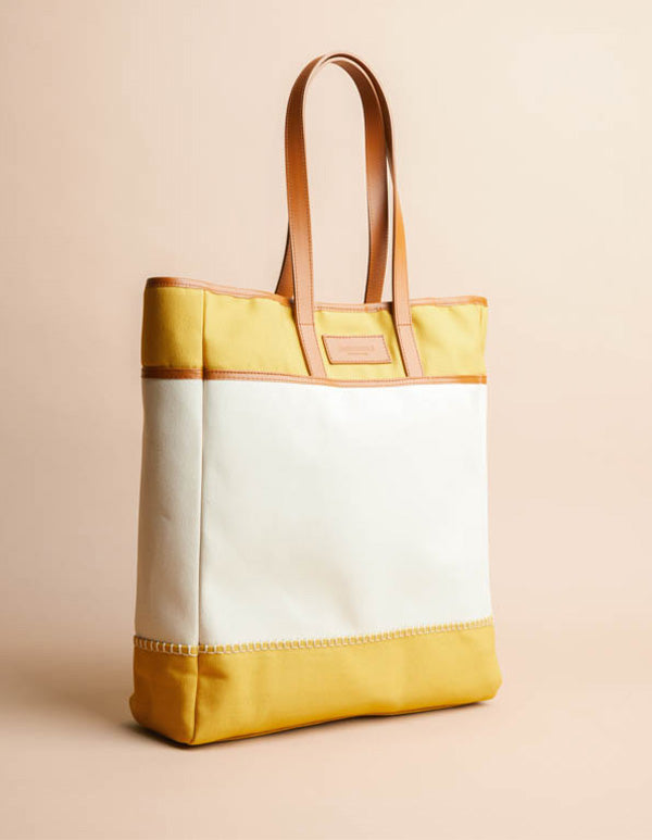 Sac A Main Le Tote Bag By Escadrille - Jaune - Femme