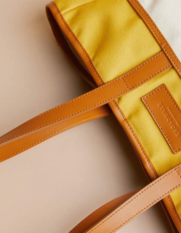 Sac A Main Le Tote Bag By Escadrille - Jaune - Femme