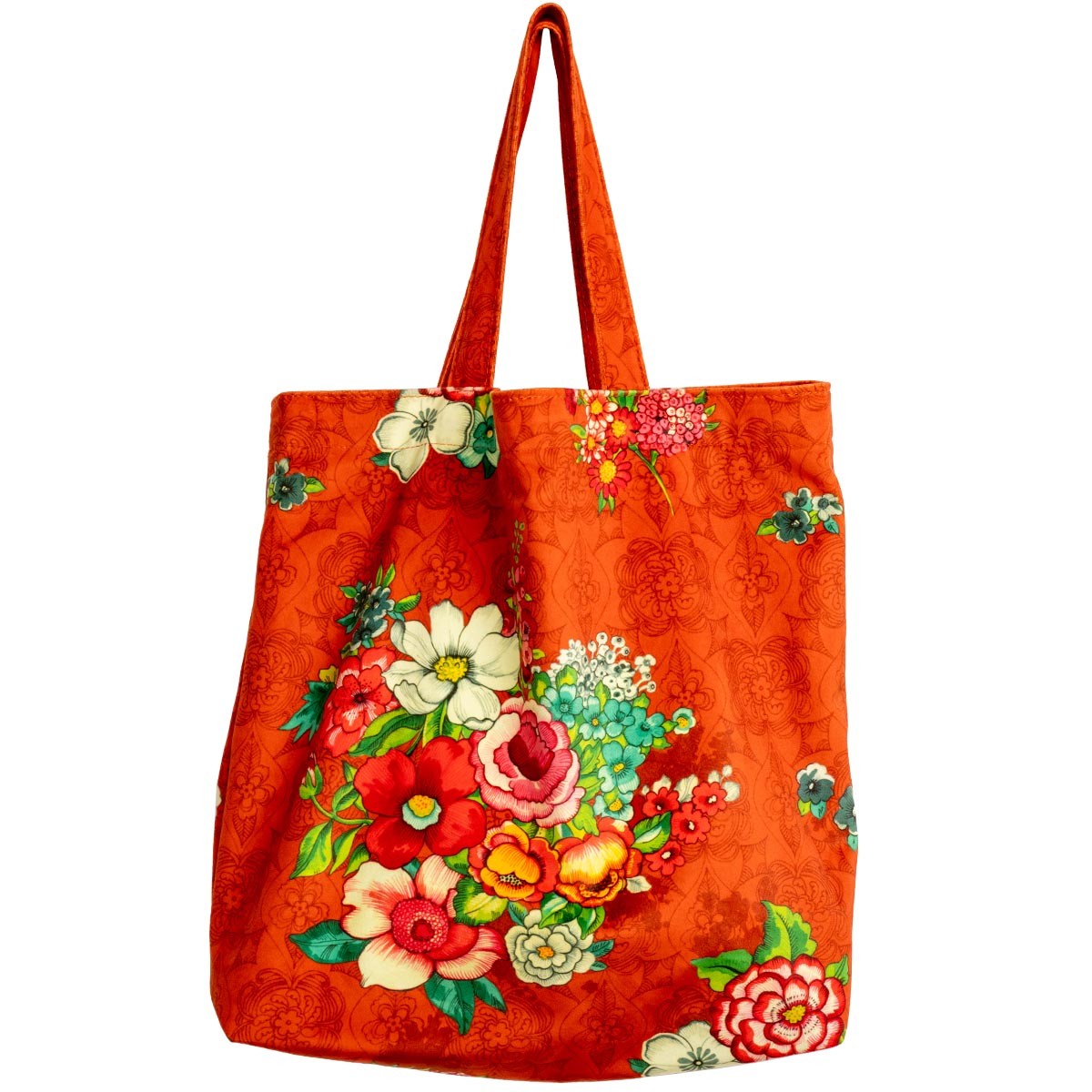 Tote Bag Velours Hanami Orange