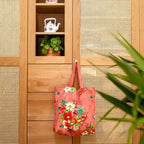 Tote Bag Velours Hanami Rose
