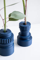 Totem Duo Vase Set - Dark Blue