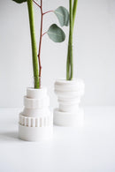 Totem Duo Vase - White