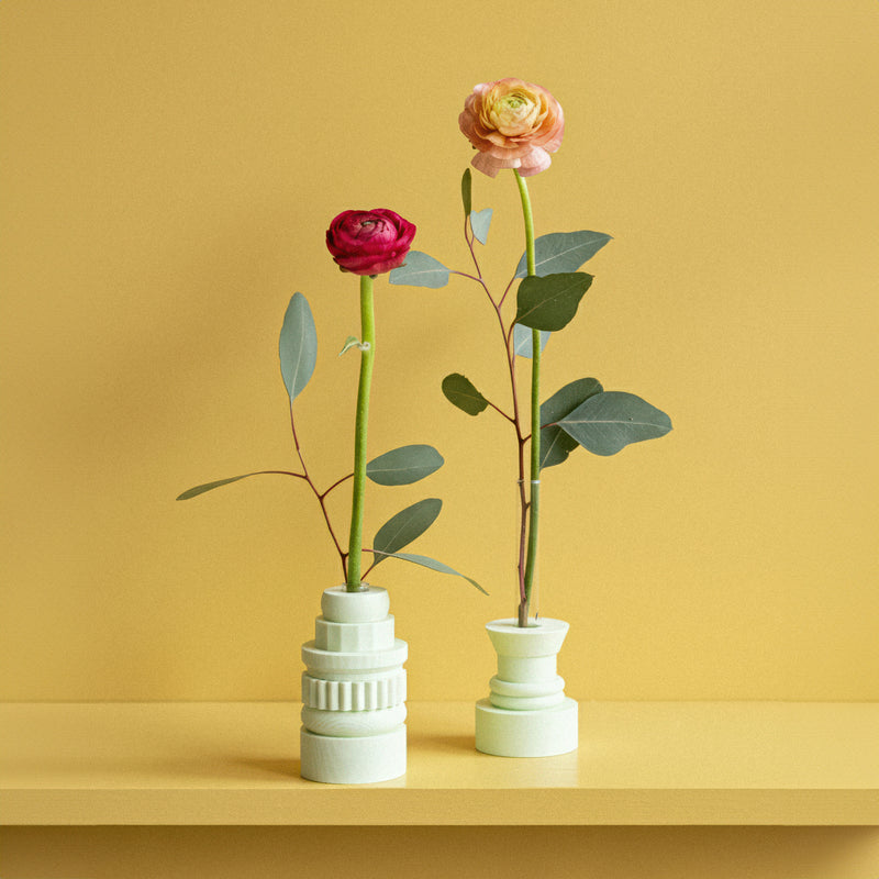 Totem Duo Vase Set - Mint