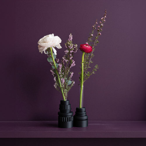 Totem Duo Vase Set - Black