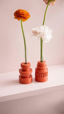Totem Duo Vase Set - Orange