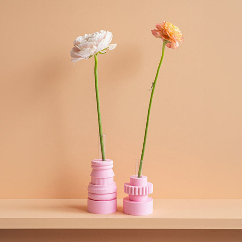 Totem Duo Vase Set - Pink
