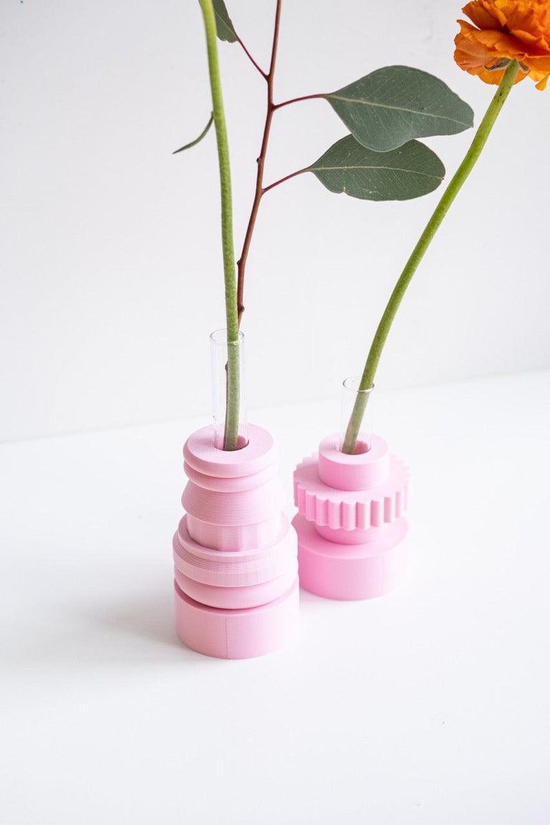 Totem Duo Vase Set - Pink