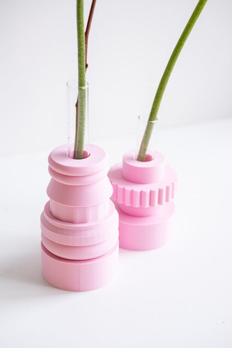 Totem Duo Vase Set - Pink